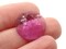 12 19mm Faceted Round Flatback Purple Plastic Vintage Cabochons